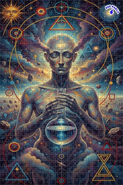 Teona Ahşap لغز خشبي بمظهر لوحة زيتية إبداعية كونية، لغز خشبي بإطار مزدوج الط...