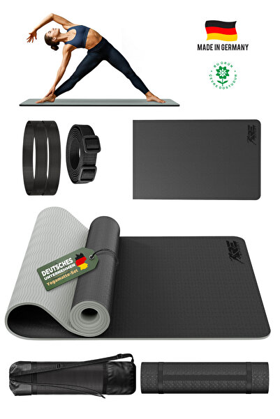 Ultio Spor Özel Pilates Matı 6 MM Taşıma Çantalı Taşıma Askılı %100 Doğal Su ...