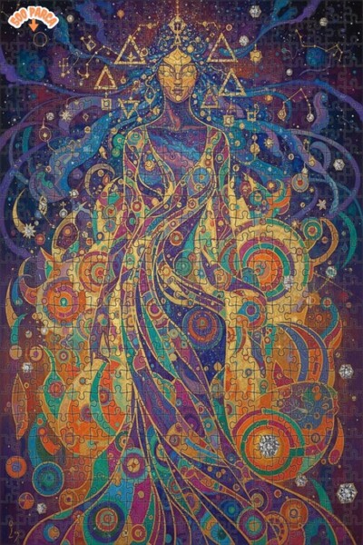 Teona Ahşap لغز خشبي بإطار مزدوج الطبقات بمظهر الألوان المائية للنساء من كوزم...