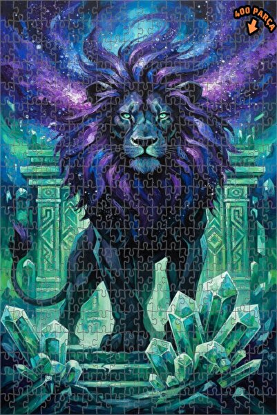 Teona Ahşap لغز خشبي بإطار مزدوج الطبقات بمظهر لوحة زيتية للأسد الملكي الفلكي...