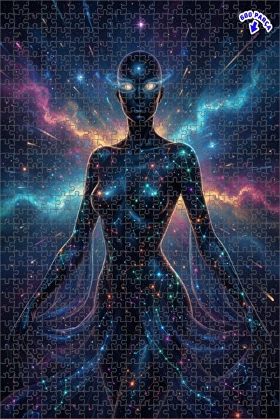 Teona Ahşap لغز خشبي بتصميم الآلهة الكونية بمظهر الألوان المائية، لغز خشبي بإ...