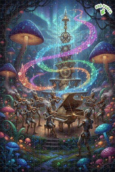 Teona Ahşap لغز خشبي مؤطر بطبقتين من ميستيك أوركسترا فورست 800 قطعة 70x50