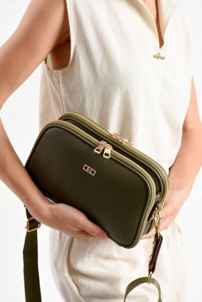 KIRASE High Quality 5-Compartment Lined Long Strap Multi-Useful Crossbody and...