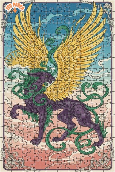 Teona Ahşap لغز خشبي بإطار مزدوج الطبقات من ماجيك وينج مور غريفين 150 قطعة 20x30