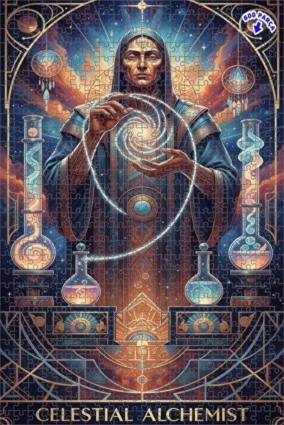 Teona Ahşap لغز خشبي بإطار ذو طبقتين بمظهر لوحة زيتية لمخت الكيمياء الكونية ا...