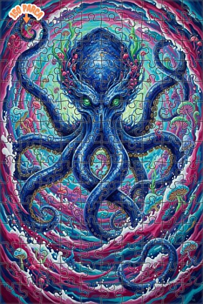 Teona Ahşap لغز خشبي بإطار مزدوج الطبقات بمظهر لوحة زيتية لوحش البحر السحري 1...