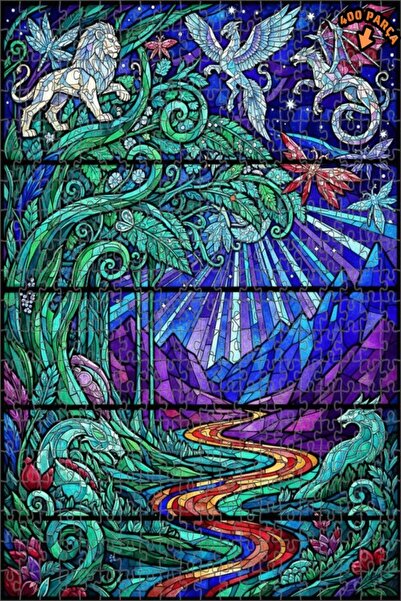 Teona Ahşap لغز خشبي مؤطر بطبقتين من مونسترز آند دراجونز من ماجيك فورست، 400 ...