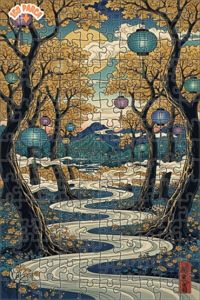 Teona Ahşap لغز خشبي بمظهر لوحة زيتية لغابات آسيا 150 قطعة 20×30