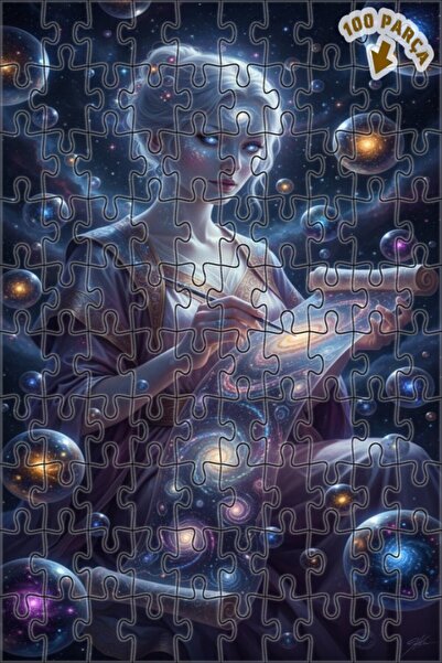 Teona Ahşap لغز خشبي بإطار مزدوج الطبقات من فنان الكون 100 قطعة 25x25