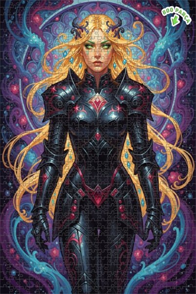 Teona Ahşap لغز خشبي مؤطر بطبقتين بمظهر لوحة زيتية لملكة المحارب المدرعة 800 ...