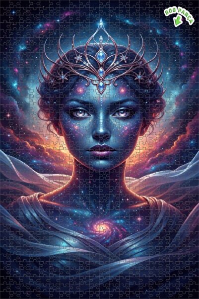 Teona Ahşap لغز خشبي بإطار ذو طابقين مع منظر للملكة الفضائية والجالاكسي 800 ق...