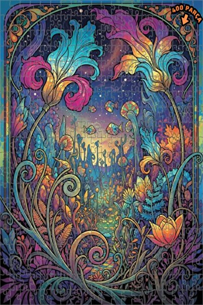 Teona Ahşap لغز خشبي ملون بإطار مزدوج الطبقات من ماجيكال فورست 400 قطعة 35x35