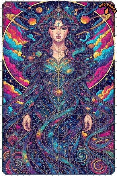 Teona Ahşap لغز خشبي بإطار مزدوج الطبقات بمظهر لوحة زيتية لملكة الكون 400 قطع...