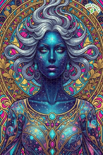 Teona Ahşap لغز خشبي بإطار مزدوج الطبقات بنمط فني يشبه اللوحات الزيتية للنساء...