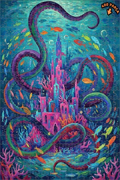 Teona Ahşap لغز خشبي بإطار مزدوج الطبقات من ديف كراكن ماسال، 400 قطعة، 35×35