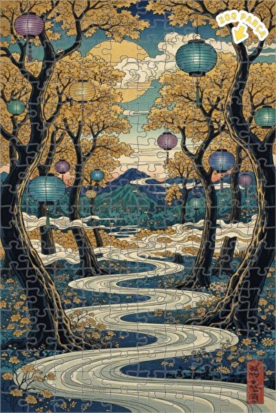 Teona Ahşap لغز خشبي بمظهر لوحة زيتية لغابات آسيا 200 قطعة 25×35