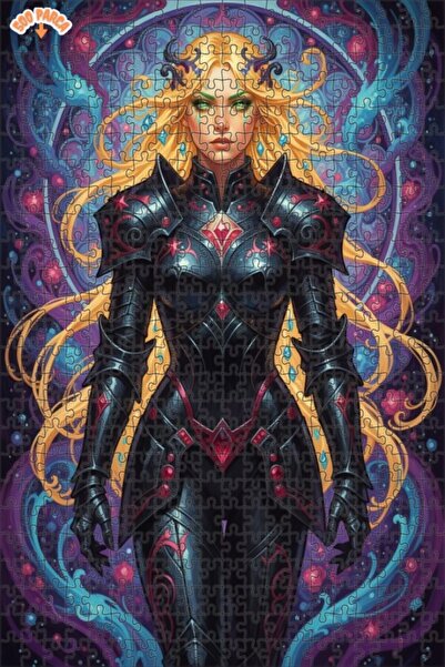 Teona Ahşap لغز خشبي مؤطر بطبقتين بمظهر لوحة زيتية لملكة المحارب المدرعة 500 ...