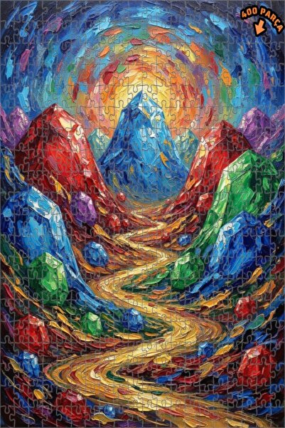 Teona Ahşap لغز خشبي بمظهر لوحة زيتية من كريستال فالي راي، 400 قطعة، 35×35