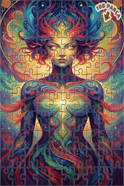 Teona Ahşap لغز خشبي بإطار مزدوج الطبقات بمظهر لوحة زيتية لإلهة الطاقة 100 قط...