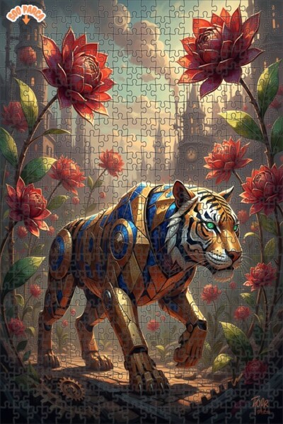 Teona Ahşap لغز خشبي بإطار مزدوج الطبقات بمظهر فن الستيمبانك الميكانيكي ورسم ...