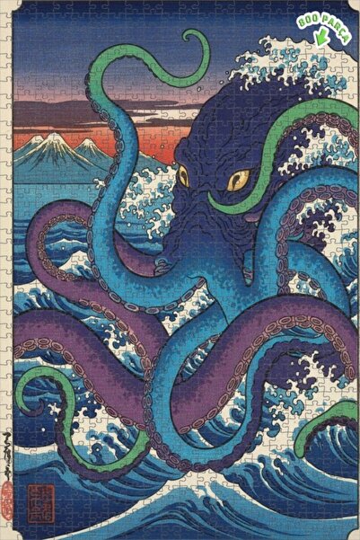 Teona Ahşap لغز خشبي بمظهر لوحة زيتية لتموجات كراكن 800 قطعة 70×50