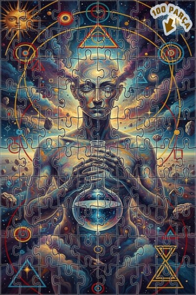 Teona Ahşap لغز خشبي بمظهر لوحة زيتية إبداعية كونية، لغز خشبي بإطار مزدوج الط...