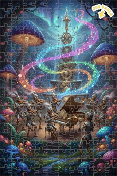 Teona Ahşap لغز خشبي مؤطر بطبقتين من ميستيك أوركسترا فورست 200 قطعة 25x35