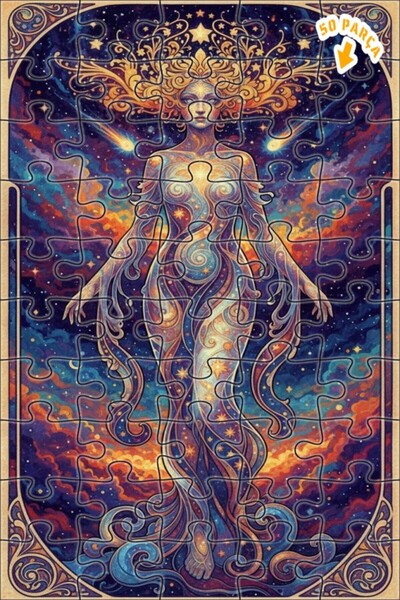 Teona Ahşap لغز خشبي بإطار مزدوج الطبقات بمظهر الألوان المائية للنساء من كوزم...