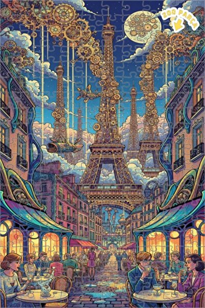 Teona Ahşap لغز خشبي مؤطر بطبقتين بمظهر لوحة زيتية لحلم باريس البخاري 200 قطع...