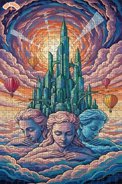 Teona Ahşap لغز خشبي مؤطر بطبقتين من ساحل الزمرد في أوز، 500 قطعة، 50×30