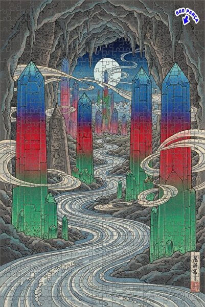 Teona Ahşap لغز خشبي بإطار مزدوج الطبقات بمظهر لوحة زيتية من كريستال فالي دري...