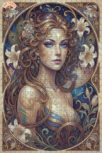 Teona Ahşap لغز خشبي بتصميم فني حديث يصور امرأة بتأثير اللوحات الزيتية 500 قط...