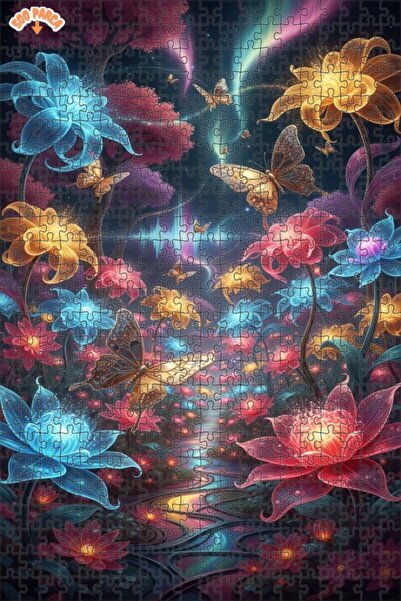 Teona Ahşap لغز خشبي بإطار مزدوج الطبقات على شكل فراشات سماوية 500 قطعة 50x30