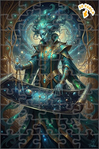 Teona Ahşap لغز خشبي بإطار مزدوج الطبقات من جالاكتيك كوزموس بيلجز، 50 قطعة، 1...