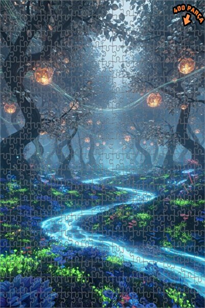 Teona Ahşap لغز خشبي بإطار مزدوج الطبقات من ماجيكال فورست لايت ريفر 400 قطعة ...