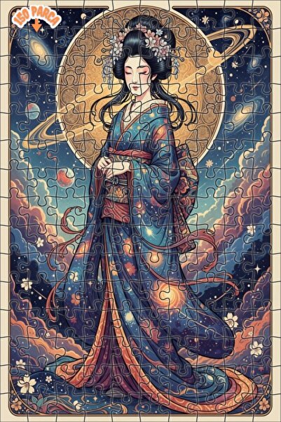 Teona Ahşap لغز خشبي بإطار مزدوج الطبقات من جالاكسي كوزميك جيشا 150 قطعة 20x30