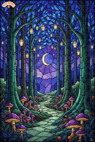 Teona Ahşap ألغاز خشبية مؤطرة بطبقتين بنمط فن الفسيفساء لفليرس الغابة السحرية...