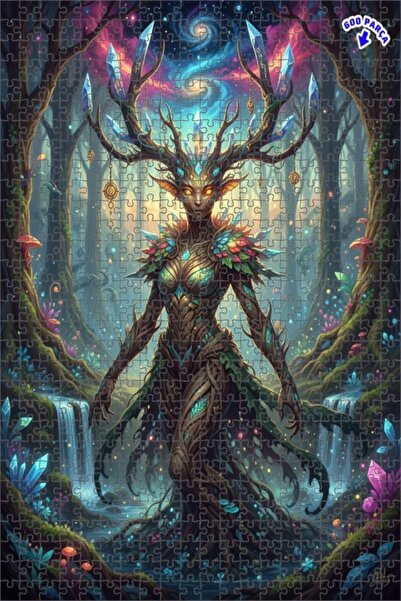 Teona Ahşap لغز خشبي بإطار مزدوج الطبقات بمظهر لوحة زيتية كريستالية على شكل ق...