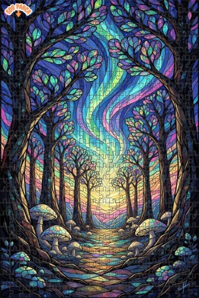 Teona Ahşap لغز خشبي ملون بإطار مزدوج الطبقات بتصميم فن الفسيفساء الساحر للغا...