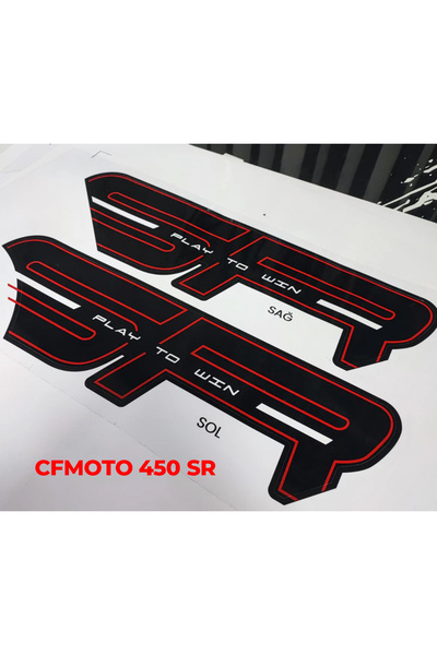 EMOTO REKLAM CFMOTO 450 SR ORJINAL GRENAJ STICKER KIRMIZI-BEYAZ