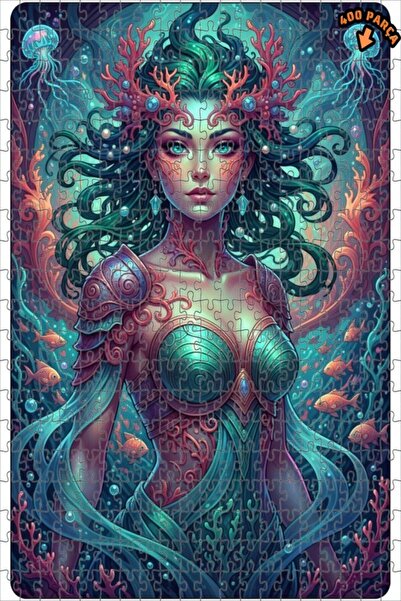 Teona Ahşap لغز خشبي بإطار مزدوج الطبقات بمظهر لوحة زيتية لحورية البحر الأمير...