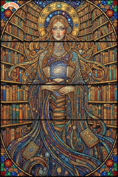 Teona Ahşap لغز خشبي بإطار من طابقين بتصميم فني حديث يشبه الزجاج الملون، إلهة...