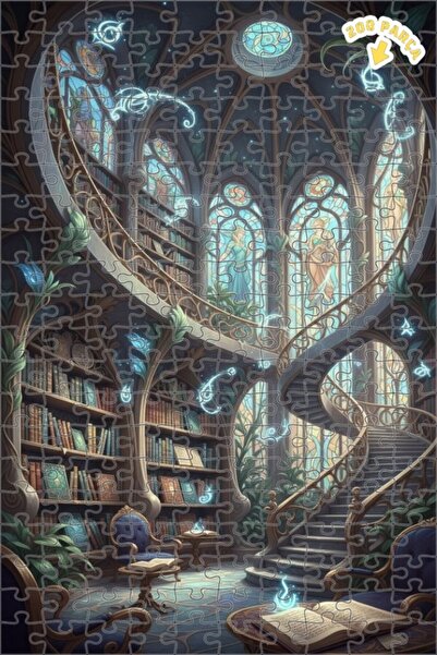 Teona Ahşap لغز خشبي مؤطر بطبقتين للمكتبة السحرية 200 قطعة 25×35