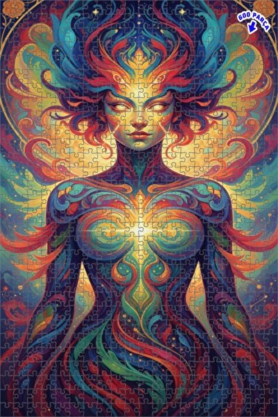 Teona Ahşap لغز خشبي بإطار مزدوج الطبقات بمظهر لوحة زيتية لإلهة الطاقة 600 قط...