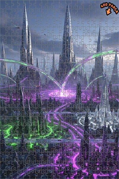 Teona Ahşap لغز خشبي بإطار مزدوج الطبقات بمظهر فني رقمي مستقبلي لمناظر المدين...