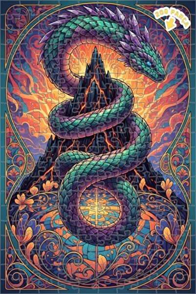 Teona Ahşap لغز خشبي بإطار مزدوج الطبقات من ديزاين ديرما فاير ماونتن سبيرال آ...