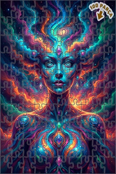 Teona Ahşap لغز خشبي بإطار مزدوج الطبقات بمظهر لوحة زيتية لامرأة ذات طاقة كون...