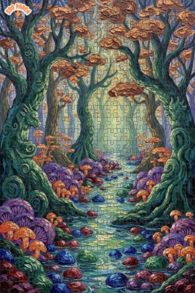 Teona Ahşap أشجار التنين في الغابة السحرية 500 قطعة 50x30