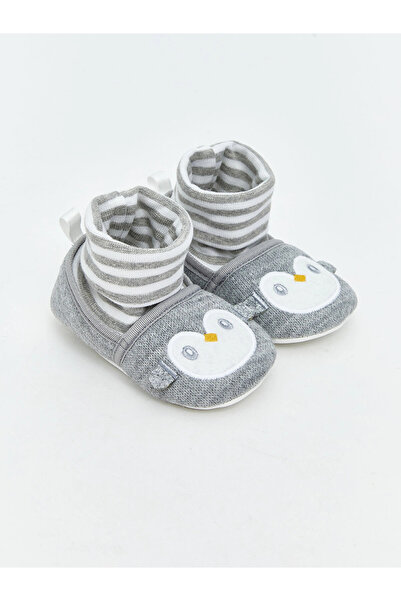 LC Waikiki Lcw Steps Gray Penguin Figured Baby Boy Socks Home Shoes