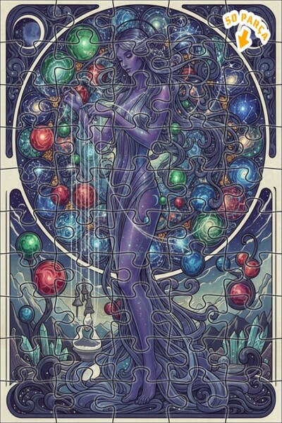 Teona Ahşap لغز خشبي بإطار مزدوج الطبقات للنساء من جالاكتيك 50 قطعة 15×25